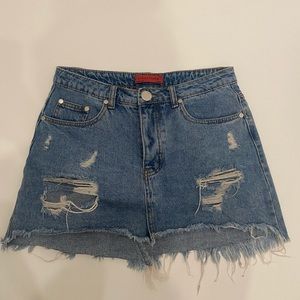 signature 8 denim skirt